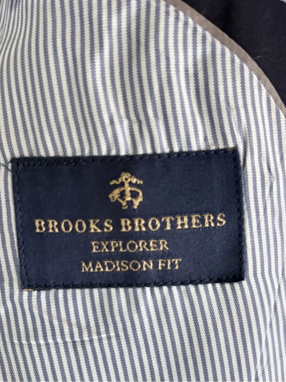 BROOKS BROTHERS Explorer Madison Fit Navy Blue 2 Button Blazer Suit | 36 Short